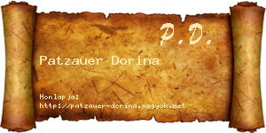 Patzauer Dorina névjegykártya